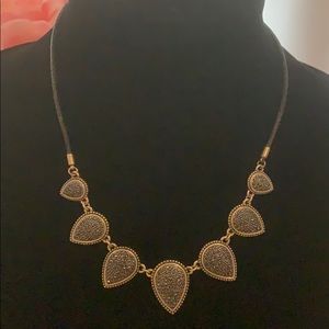 Gold and black tone Lucky Brand Necklace